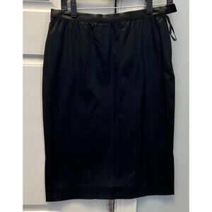 Adolfo Women's Black A Line Wrap Mini Skirt Size EU 40 US M